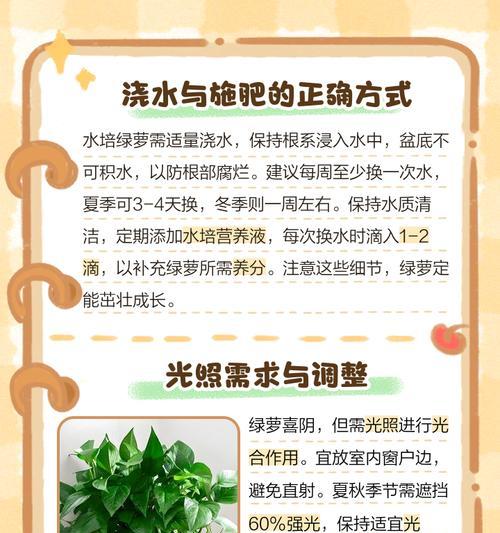 绿萝叶子变黄怎么办？如何诊断和处理？