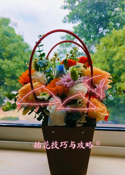 绣球月季花篮插花技巧是什么？